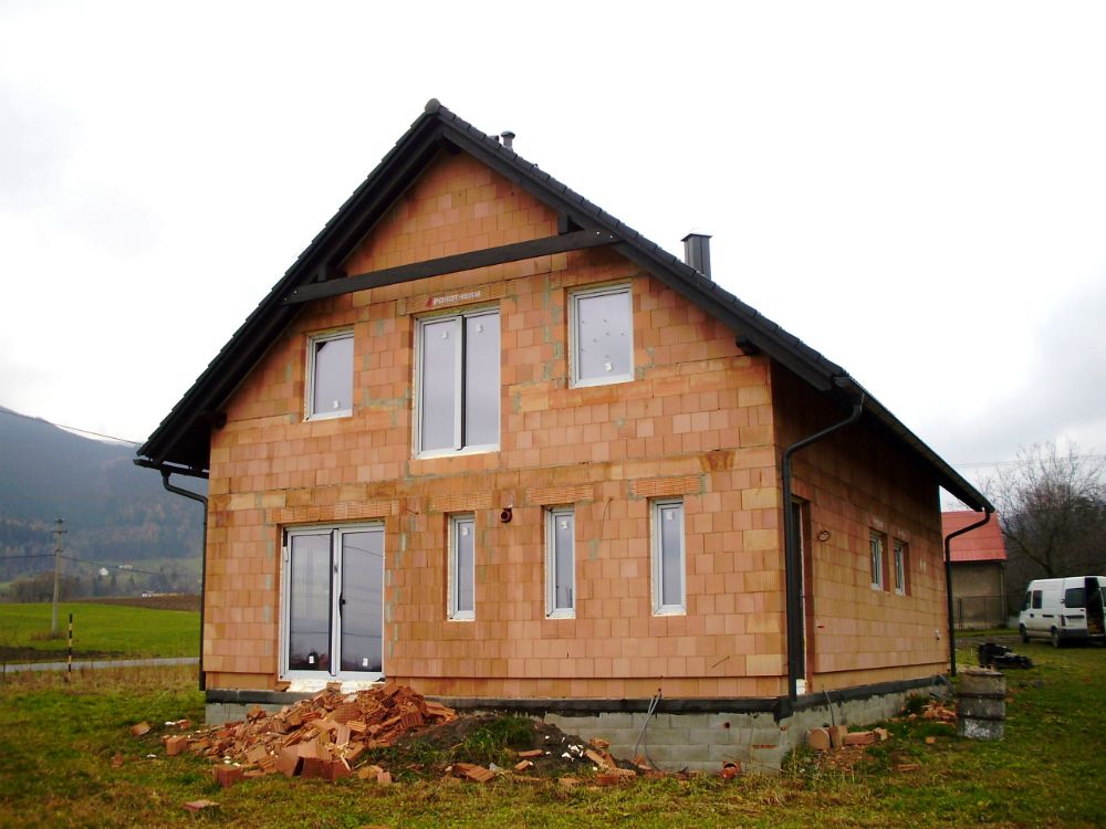 Stavba zděného rodinného domu